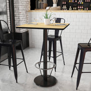 30SQ Natural Table-18RD Base