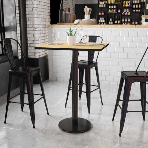 30SQ NA Laminate Table-RD Base
