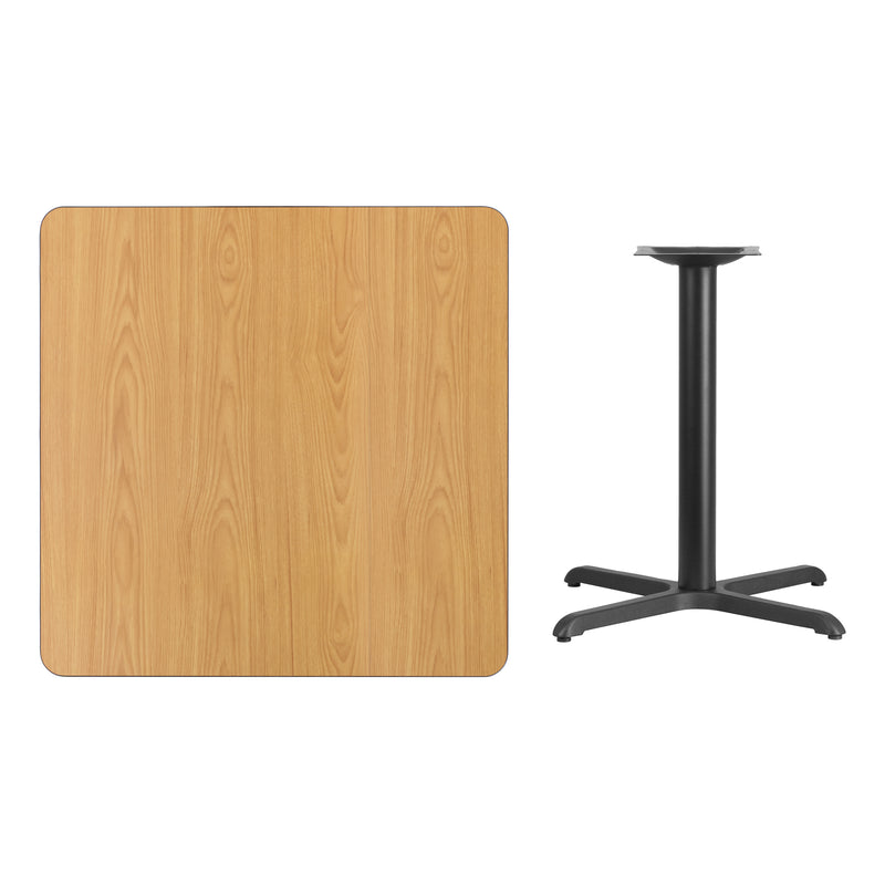 36SQ NA Laminate Table-X-Base