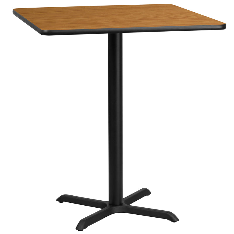 36SQ NA Laminate Table-X-Base