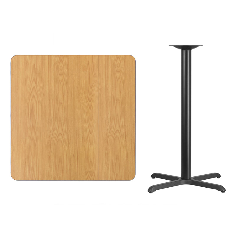 36SQ NA Laminate Table-X-Base