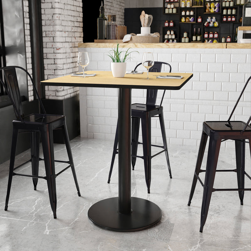 36SQ NA Laminate Table-RD Base