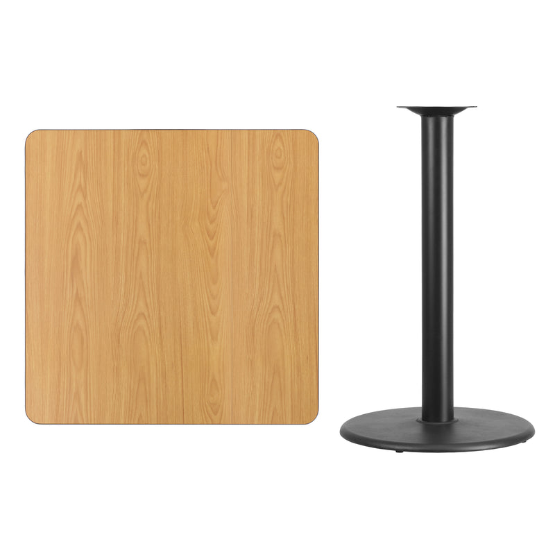 36SQ NA Laminate Table-RD Base