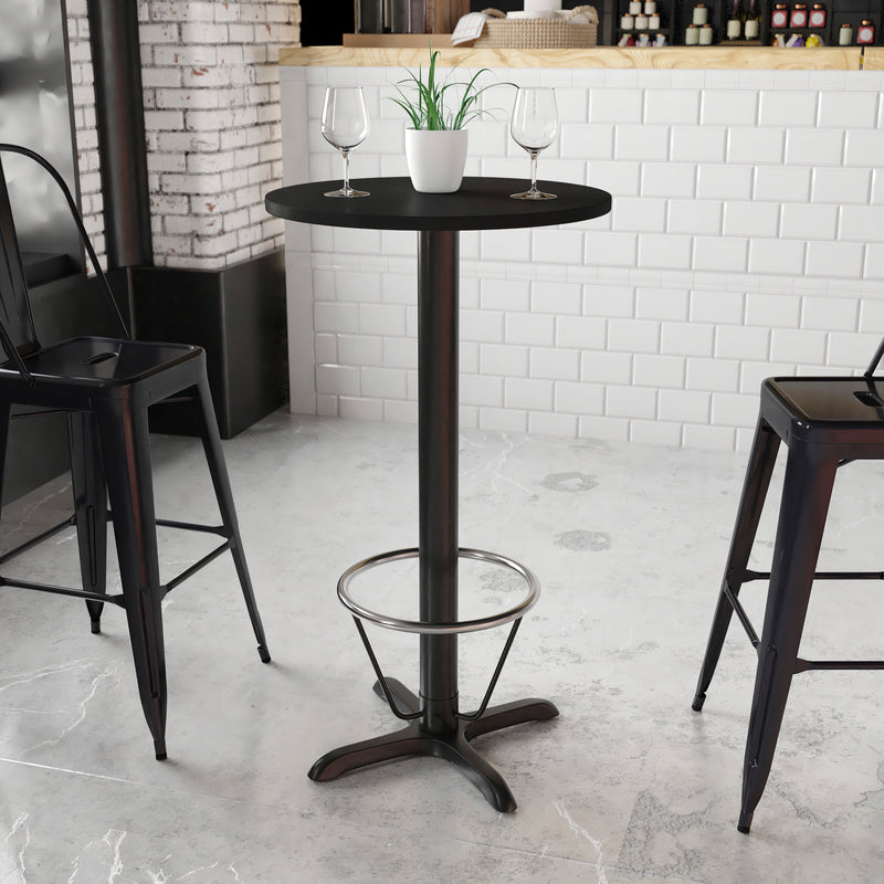 24RD Black Table-22x22 X-Base