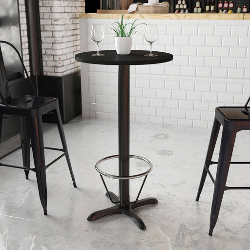 24RD Black Table-22x22 X-Base