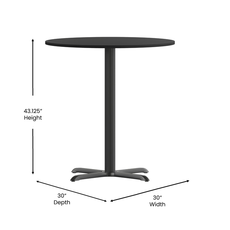 30RD Black Table-22x22 X-Base