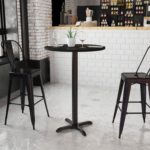 30RD Black Table-22x22 X-Base