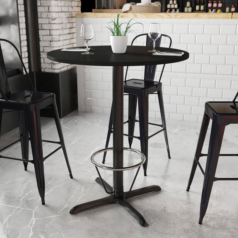 36RD Black Table-30x30 X-Base