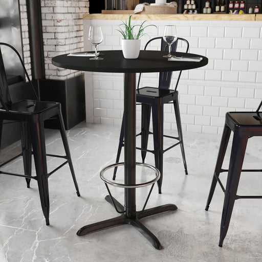 36RD Black Table-30x30 X-Base