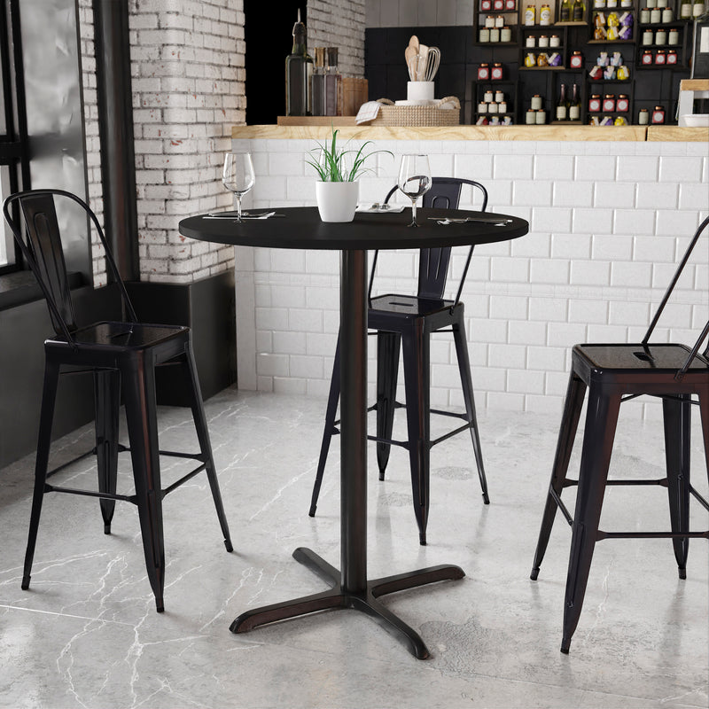 36RD Black Table-30x30 X-Base