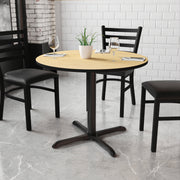 36RD NA Laminate Table-X-Base