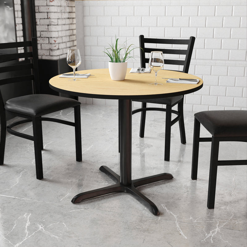 36RD NA Laminate Table-X-Base