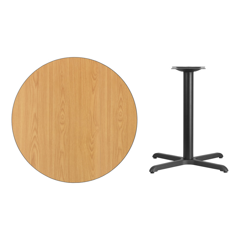 36RD NA Laminate Table-X-Base