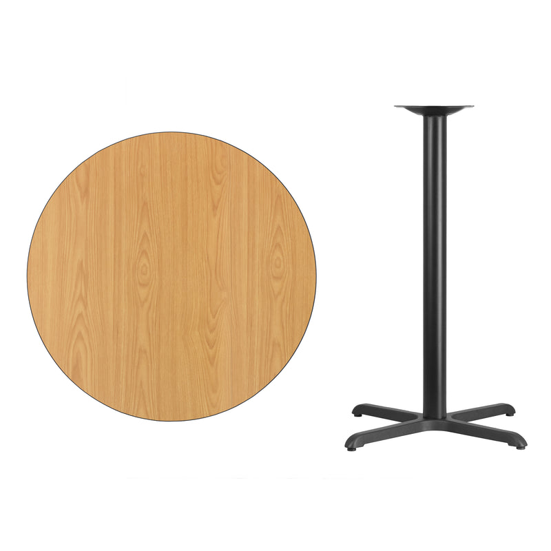 36RD NA Laminate Table-X-Base