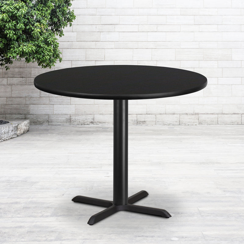 42RD Black Table-33x33 X-Base
