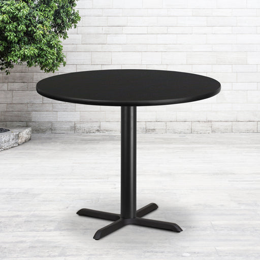 42RD Black Table-33x33 X-Base