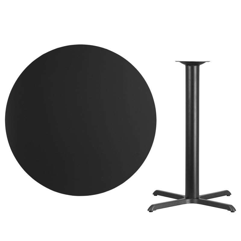 42RD Black Table-33x33 X-Base
