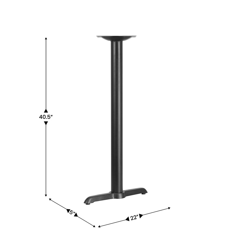Black 5x22 Bar Height T-Base