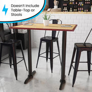 Black 5x22 Bar Height T-Base