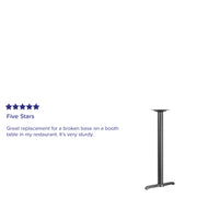 Black 5x22 Bar Height T-Base