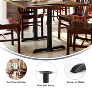 Black 5x22 Table Height T-Base