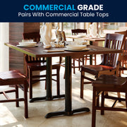 Black 5x22 Table Height T-Base