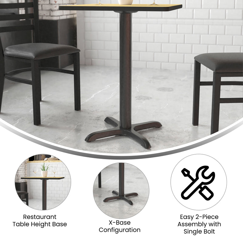 Black 22x22 Table HT X-Base
