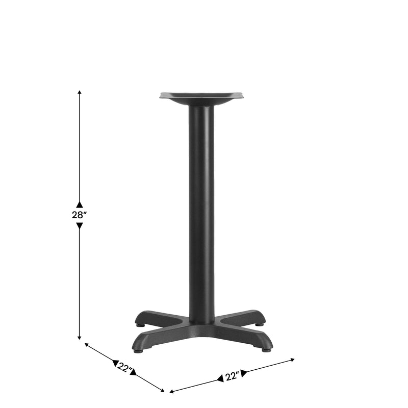 Black 22x22 Table HT X-Base
