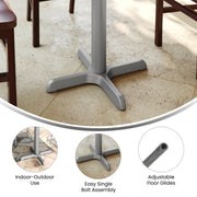 22x22 Silver X-Base w/ Column