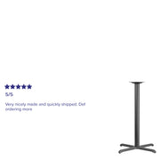 Black 30x30 Bar Height X-Base
