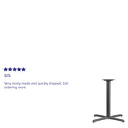 Black 30x30 Table HT X-Base