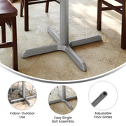 30x30 Silver X-Base w/ Column