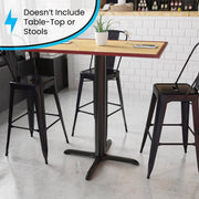 Black 33x33 Bar Height X-Base