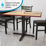 Black 33x33 Table HT X-Base