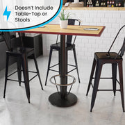 Black 18 RND Bar Height Base