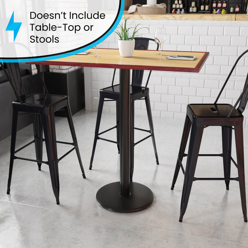 Black 18 RND Bar Height Base