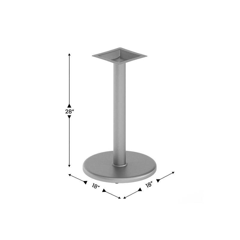 18" RD Silver Base w/ Column