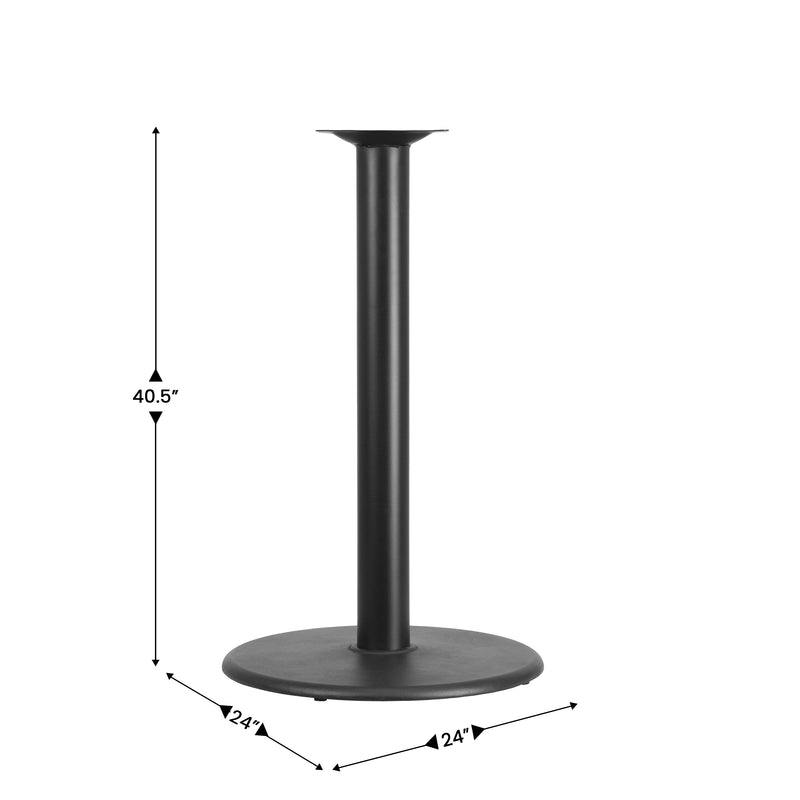 Black 24 RND Bar Height Base