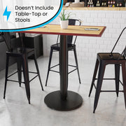 Black 24 RND Bar Height Base
