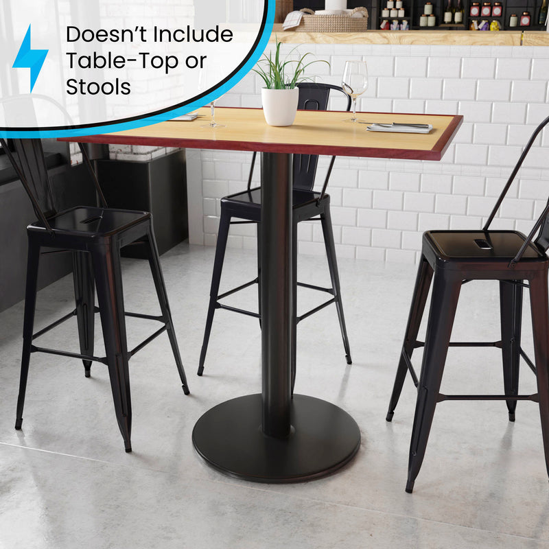 Black 24 RND Bar Height Base