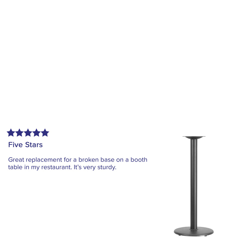 Black 24 RND Bar Height Base
