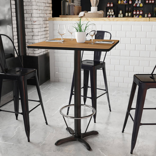 30SQ WA Laminate Table-X-Base