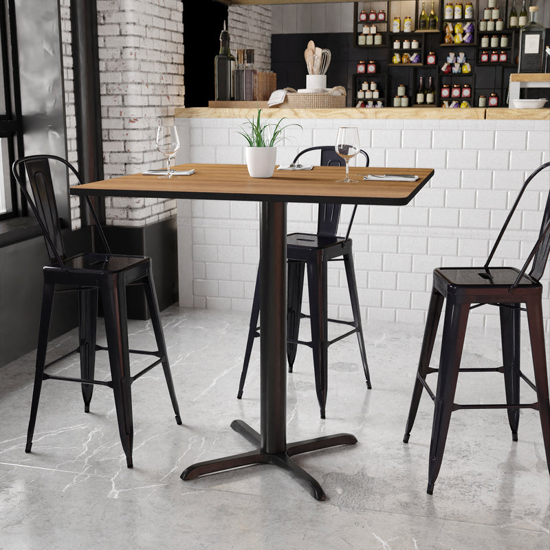 42SQ WA Laminate Table-X-Base