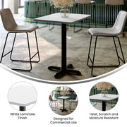 24x30 White Table Top & X Base
