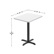 24x30 White Table Top & X Base