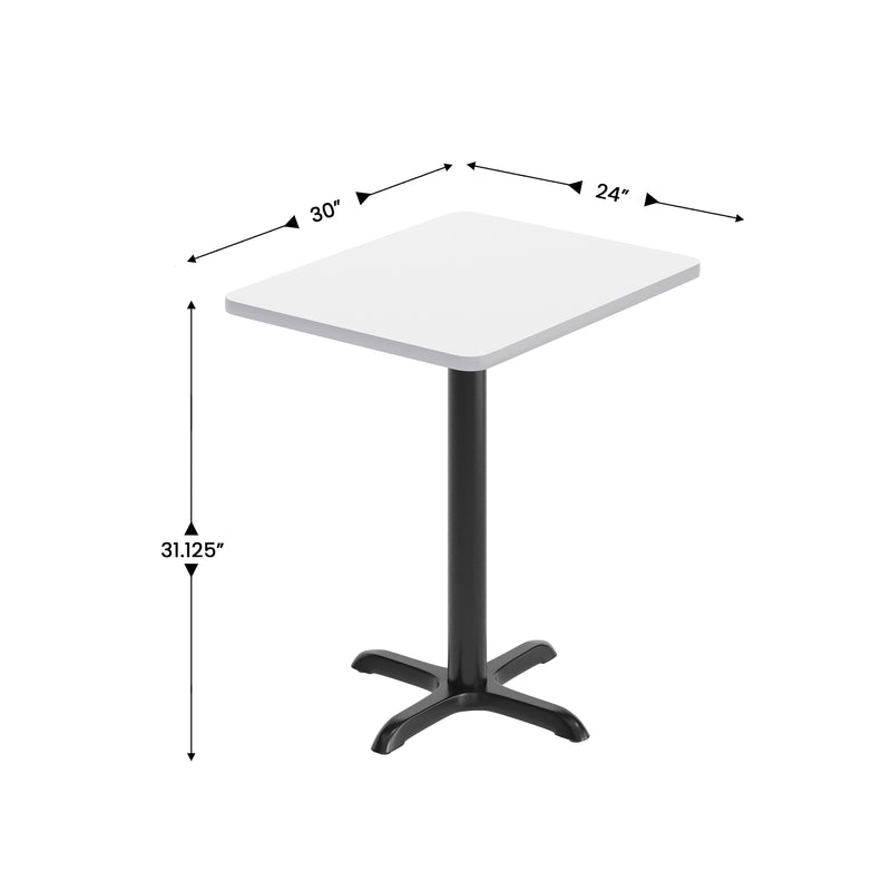 24x30 White Table Top & X Base