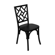 Black Solid Wood Dining Chair