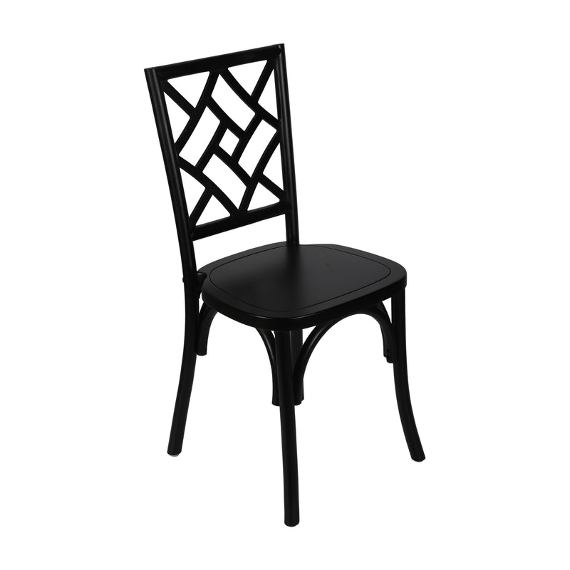 Black Solid Wood Dining Chair