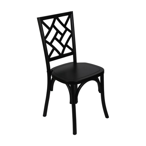 Black Solid Wood Dining Chair