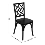 Black Solid Wood Dining Chair